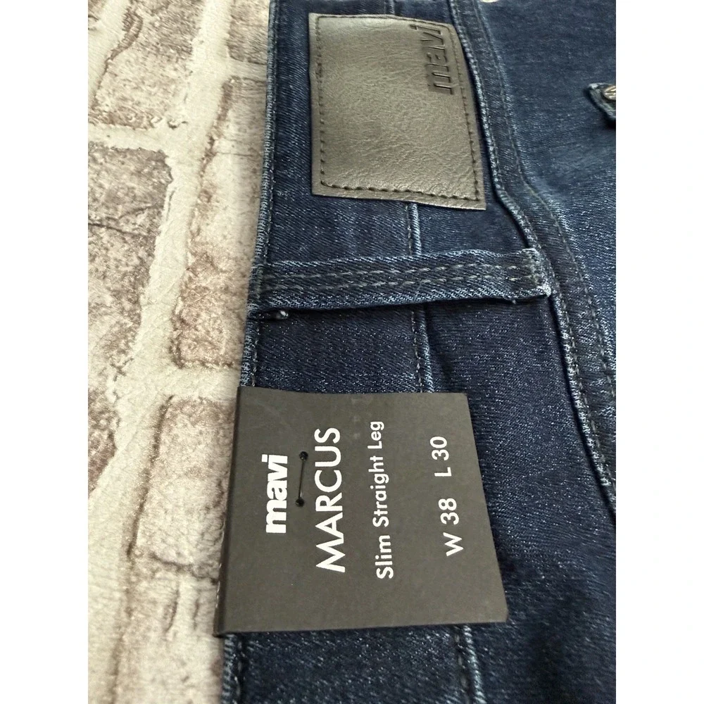 Mavi Jeans Marcus Brooklyn Tonal Dark Slim Straight Size Mens 38x30 Stretch‎ NWT